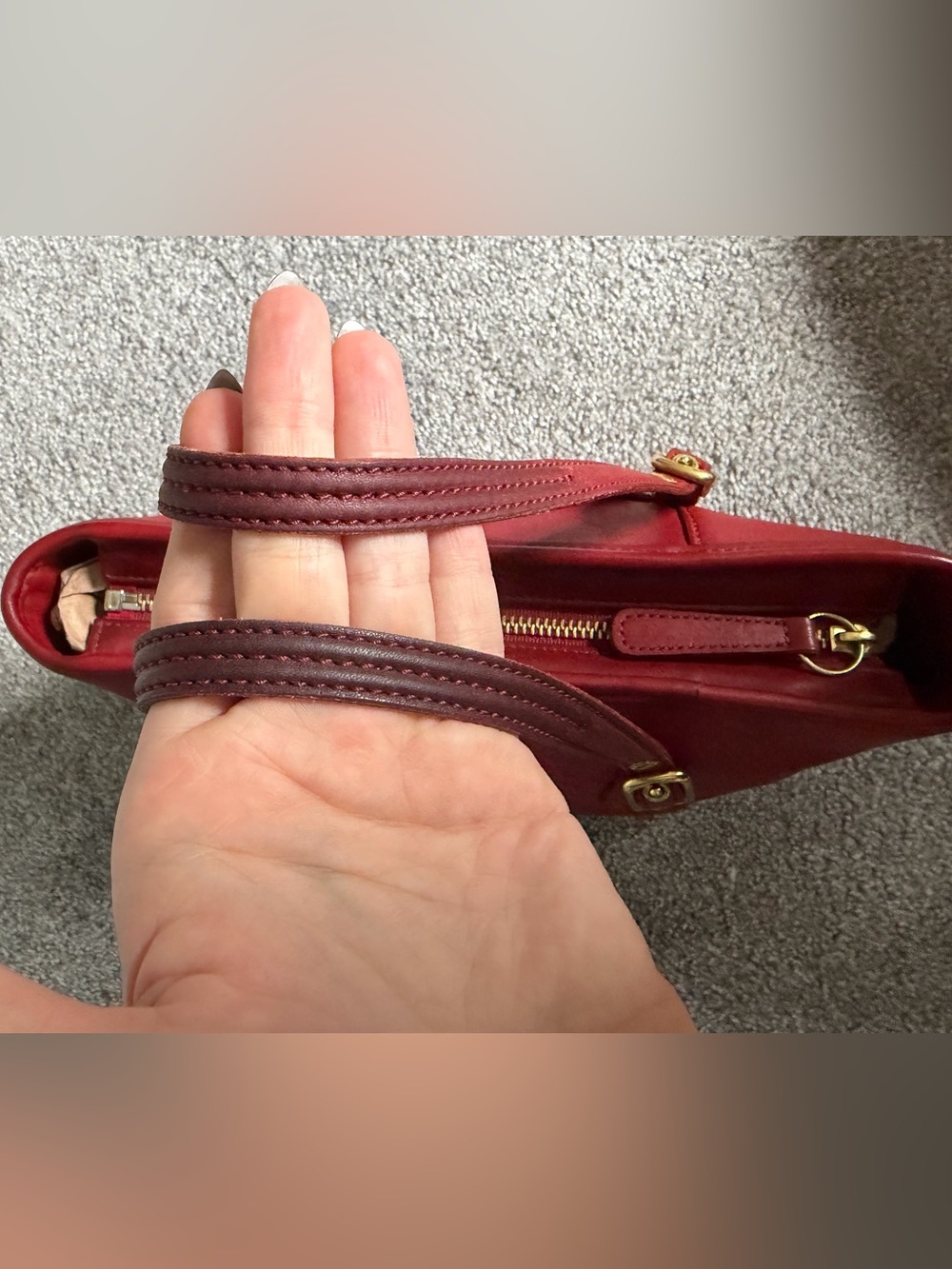Vintage Coach Mini Market Tote Red - Picture 10 of 12